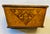 Antique mahogany wood decorative storage box with Pyrogravure designs of German Eagle, & botanical images on five sides
