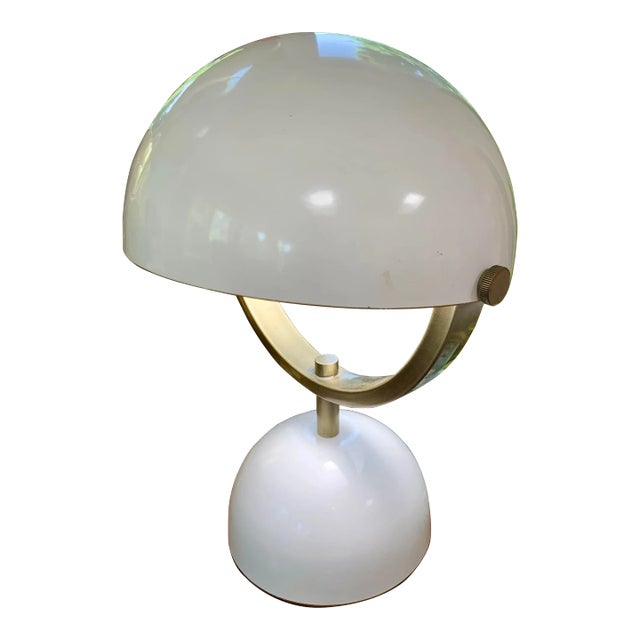 Futuristic Enamel/ Bronze Finish Table Lamp For Sale