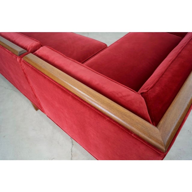 Wood 1960’s Mid-Century Modern 2-Piece Walnut Sectional Sofa For Sale - Image 7 of 12