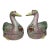 Late 20th Century Chinese Export-Style Famille Rose Armorial Porcelain Duck-Form Covered Tureens - a Pair For Sale