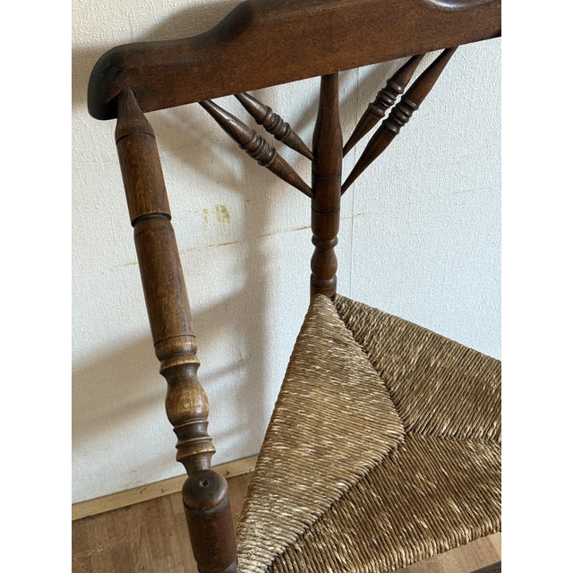 Vintage Dutch Wicker Wooden Armchair and Sofa, 1920s, Set of 2 For Sale - Image 10 of 17