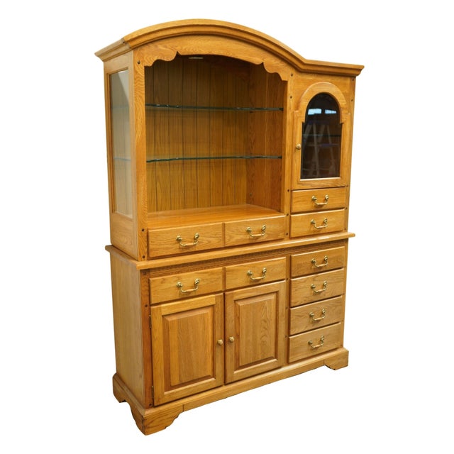 Kincaid Country Roads Collection 56" Illuminated Open Display China Cabinet 57-075 / 57-078 79.25" High 56.75" Wide 19"...