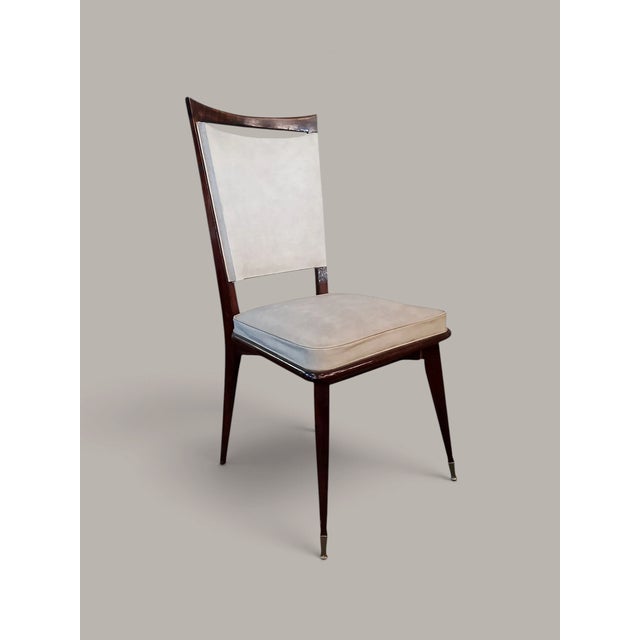 Art Deco French Elegance in Macassar Complete Dining Room with Fine Inlays, 1930s, Set of 8 For Sale - Image 10 of 18