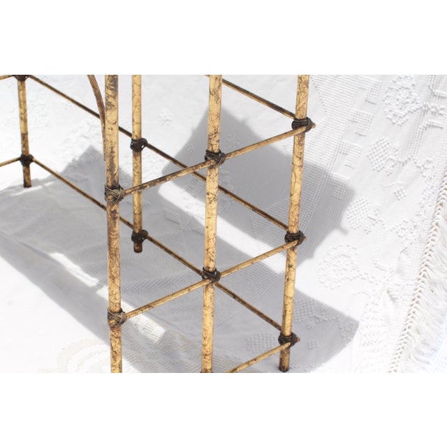 1940s Gold Hollywood Regency Vanity and Matching Stool - Set of 2 For Sale - Image 6 of 12