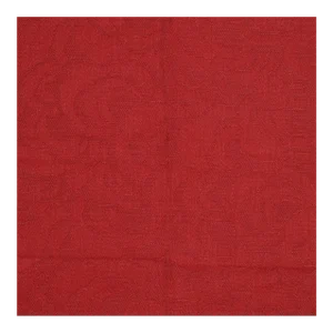 Modern Nancy Corzine Sag Harbor Pompeian Red Heavy Linen Damask Fabric 2.5yard Panel