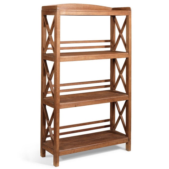 Vintage Indian Wooden Bookshelf, 1960s For Sale - Image 3 of 6