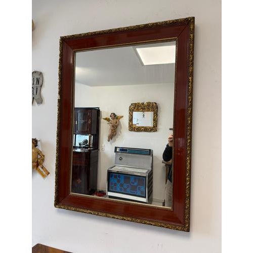 Brown Biedermeier Wall Mirror in Walnut For Sale - Image 8 of 15