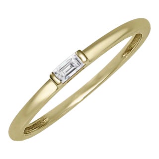 Atelier All Day Diamond Baguette Pinky Ring, Size 5 For Sale