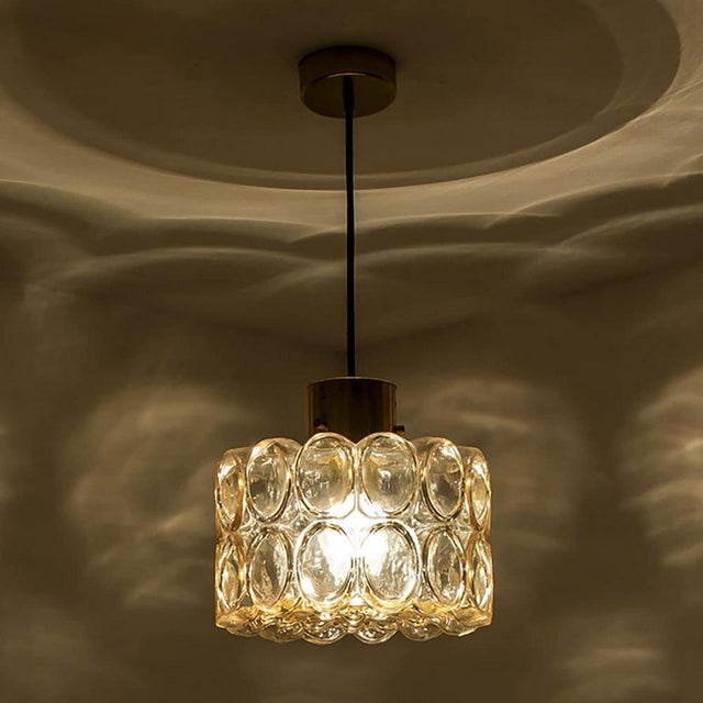 Amber Glass Pendant attributed to Helena Tynell for Glashütte Limburg, 1970s For Sale - Image 9 of 18