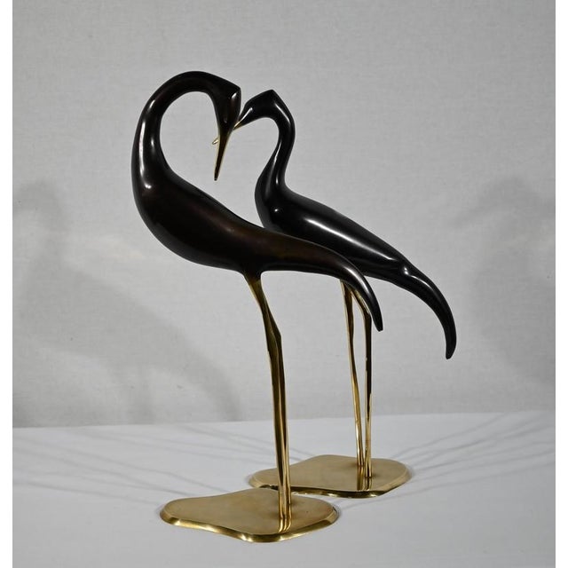 Metal Water Bird Sculptures, 1940, Set of 2 For Sale - Image 6 of 18