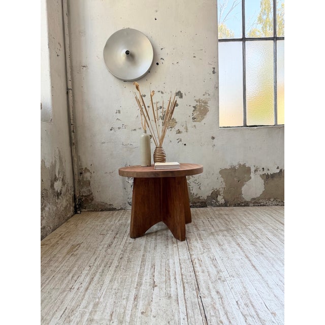 Brown Constructivist Mahogany Side Table, 1950s For Sale - Image 8 of 18