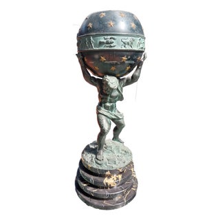 Table Lamp with Atlas and the Celestial Vault, 19th Century For Sale