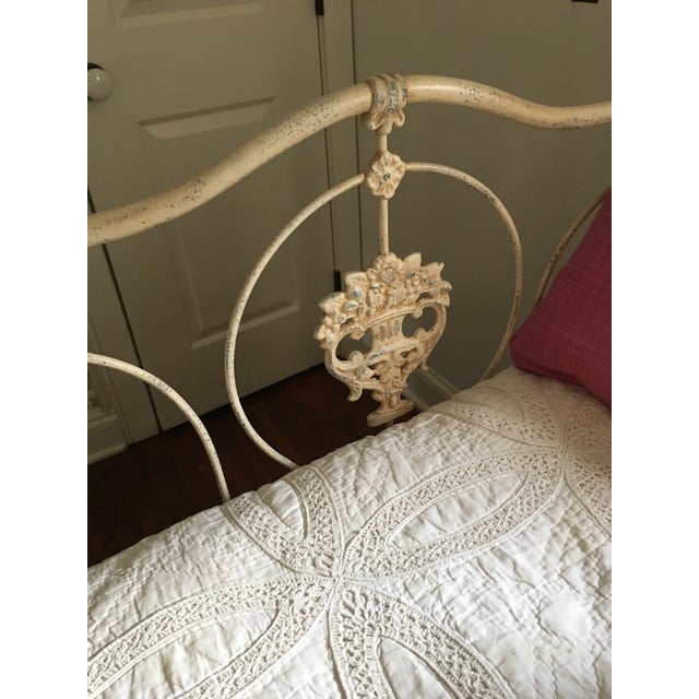 Shabby Chic Timeless Twin Iron Corsican Bedframe For Sale - Image 3 of 13