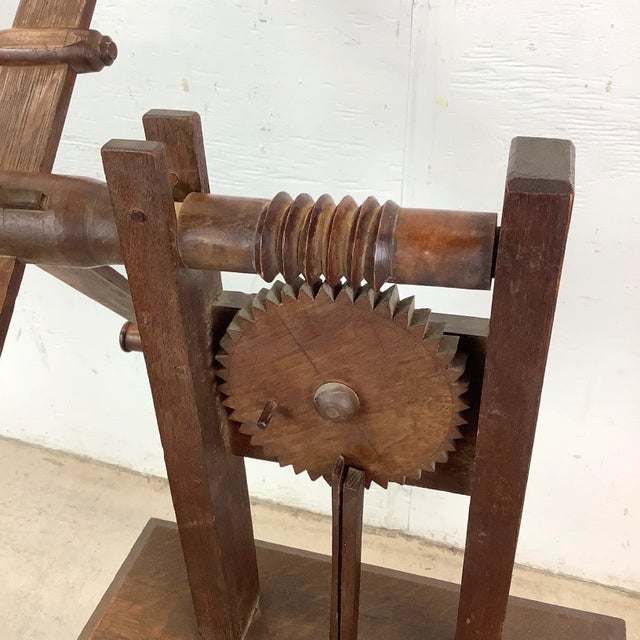 Vintage Wooden Yarn Winder With Handcrafted Detail For Sale - Image 12 of 12
