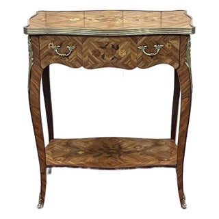 French Inlay Side Table For Sale