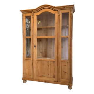 Rustic Display Cabinet in Natural Wood, 1970s For Sale