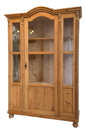 Rustic Display Cabinet in Natural Wood, 1970s
