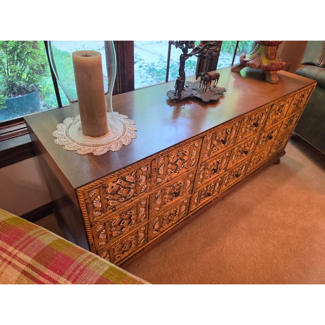 Mediterranean John Widdicomb Mediterranean Treasure Chest Low Credenza, 1960s For Sale - Image 3 of 16