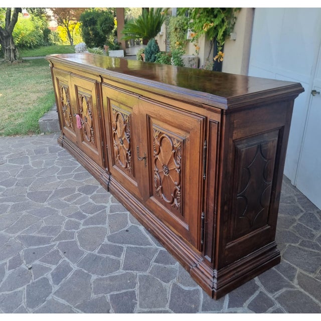 18th Century Turin Villa Walnut Sideboard For Sale - Image 12 of 17