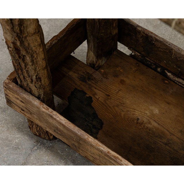 Wood Antique Primitive Oak Workbench, 1880 For Sale - Image 7 of 9