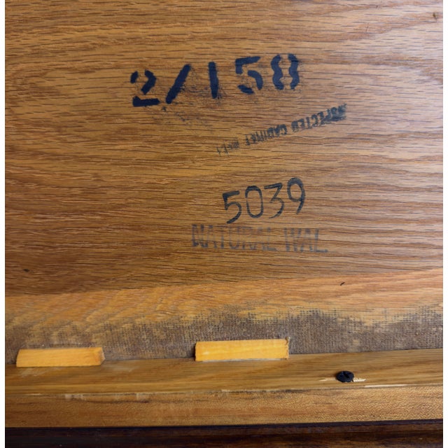 1950’s T H Robsjohn Gibbings for Widdicomb 6 Drawer Walnut Dresser Chest of Drawers For Sale - Image 12 of 12
