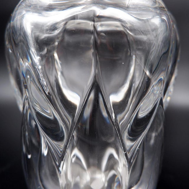 Pair of clear crystal vases by Antonio & Guido Bon for Val St Lambert - 1960s Val Saint Lambert - Crystal Art - Mid-...