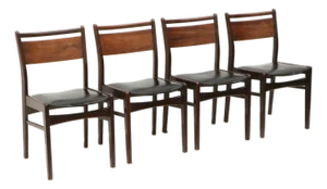 Vintage Rosewood Dining Chairs, 1960s, Set of 4