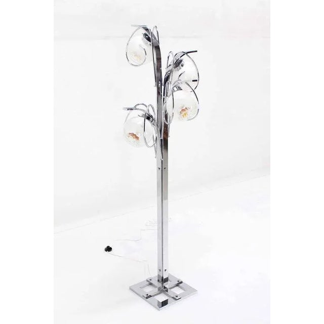 Vintage Mid Century Chrome Italian Modern Four Art Globe Floor Lamp