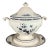 Early 19th Century Nimy Belgian Faience Large Blue & White Chinoiserie Soup Tureen, Cover & Stand For Sale