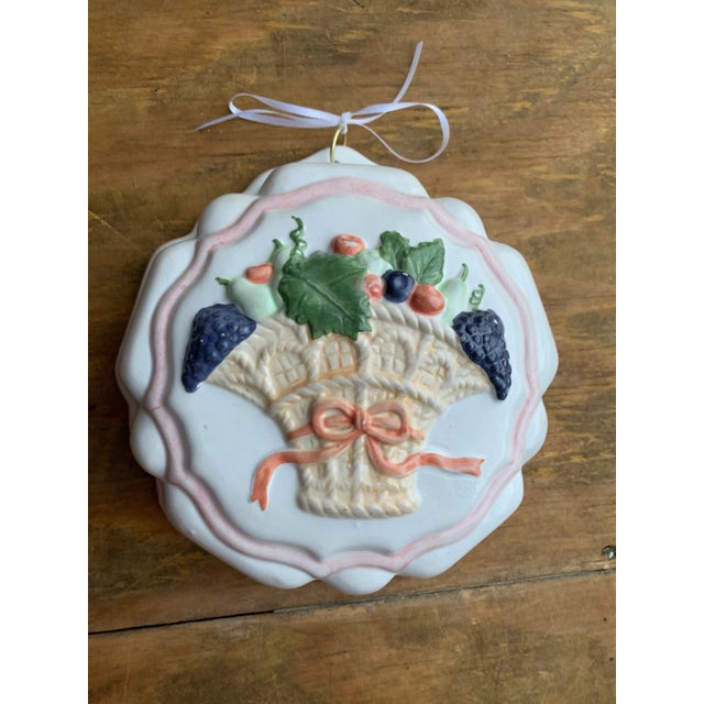 1980s 1980s Ceramic Hand Painted Wall Decor For Sale - Image 5 of 5