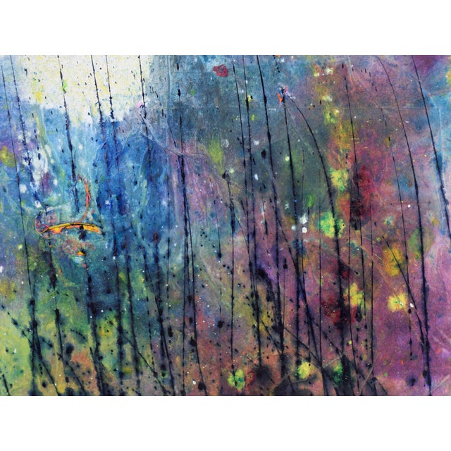 Fireflies in the Forest - Abstracted Landscape in Acrylic on Canvas by Charles David Francis For Sale In Monterey, CA - Image 6 of 8