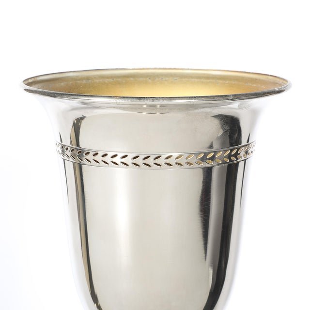Hollywood Regency Classical Hollywood Regency Silvered Bronze Torchiere For Sale - Image 3 of 18