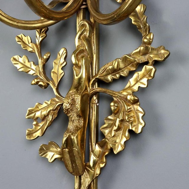 Metal Wall Light in Gilded Bronze For Sale - Image 7 of 9