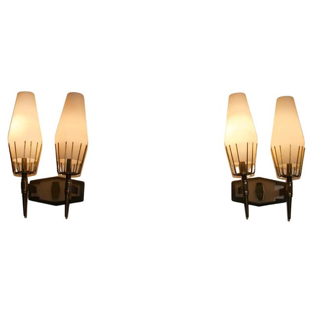 Brass Wall Lamps from Stilnovo, Italy, 1960s, Set of 2 For Sale - Image 18 of 18