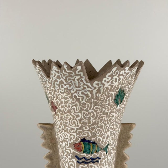 1960s Decorative Ceramic Vase by G. Molaroni, 1960 For Sale - Image 5 of 18