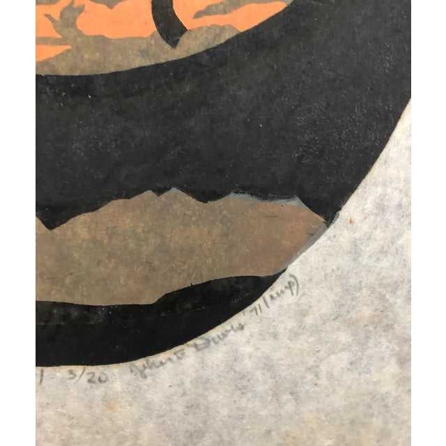 1971 Wild Goose Linocut by John Davis For Sale - Image 4 of 5