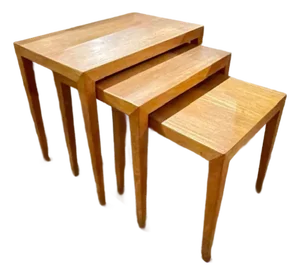 Set of Vintage Danish Oak Nesting Tables