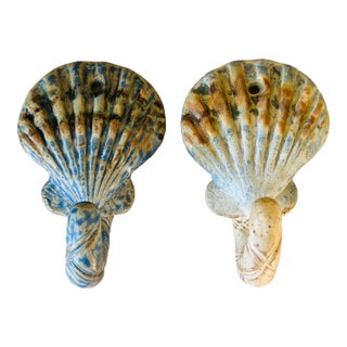 Studio Pottery Clay Shell Wall Hooks For Sale