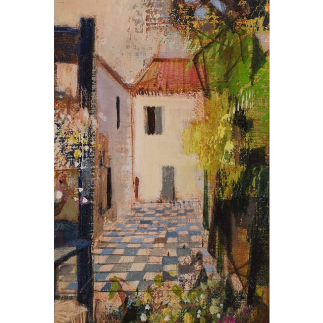 1970s Robert Vernet-Bonfort, Surreal Garden, 20th-Century, Oil on Canvas, Framed For Sale - Image 5 of 13