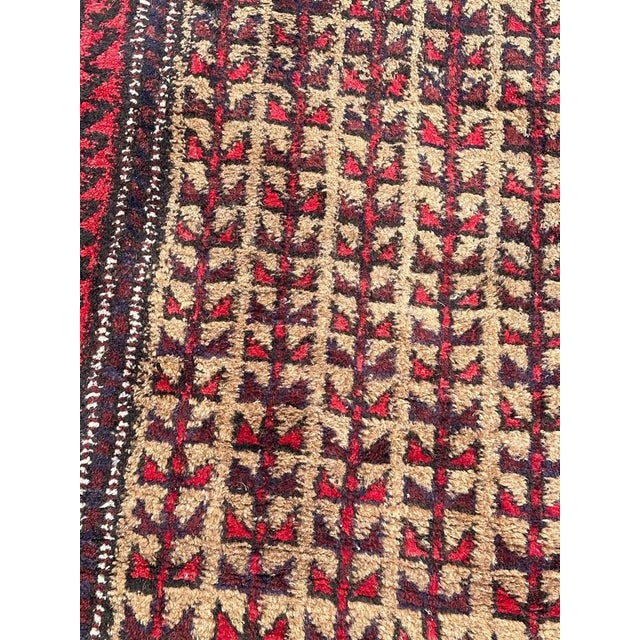 Brown Small Vintage Baluch Rug, 1950s For Sale - Image 8 of 14