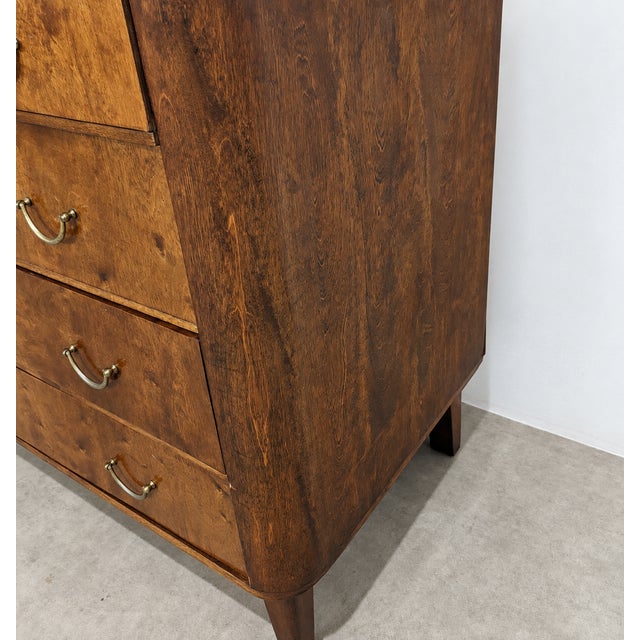 Wood Belgian Walnut Burl Chest of Drawers from Imexcotra, 1960s For Sale - Image 7 of 11
