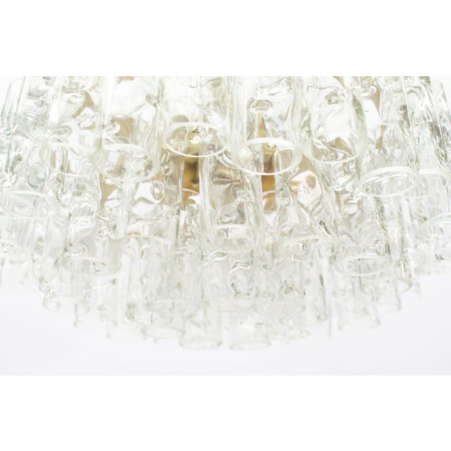Mid-Century Modern 3-Tier Glass Tube Chandelier by Doria, 1960s For Sale - Image 3 of 13