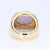 Contemporary Bezel-Set Pink Jade Cabochon Ring in 14k Yellow Gold - Size 6.75 For Sale - Image 3 of 6