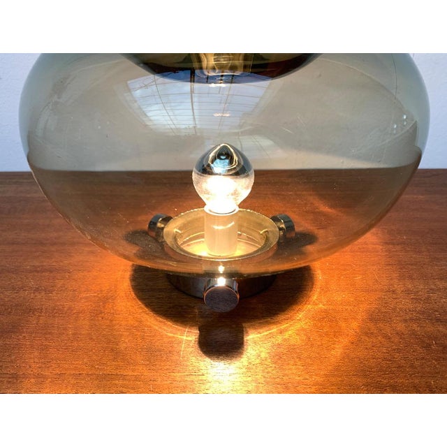 Mid-Century Space Age Bulb Glass Table Lamp, 1960s For Sale - Image 5 of 18