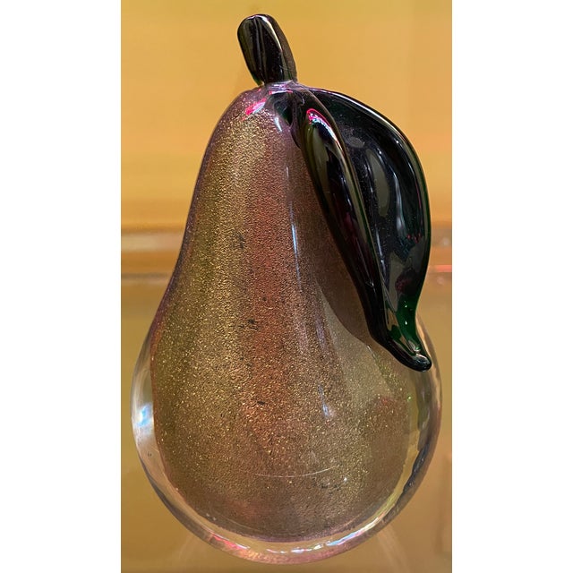 Murano Glass Pear Circa 1960s For Sale In San Francisco - Image 6 of 12
