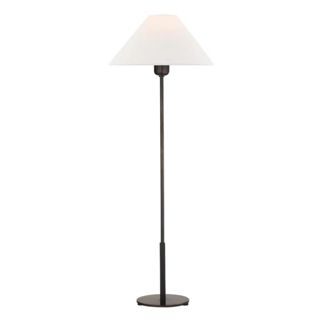 J. Randall Powers by Visual Comfort Signature Hackney Buffet Lamp in Bronze with Linen Shade For Sale