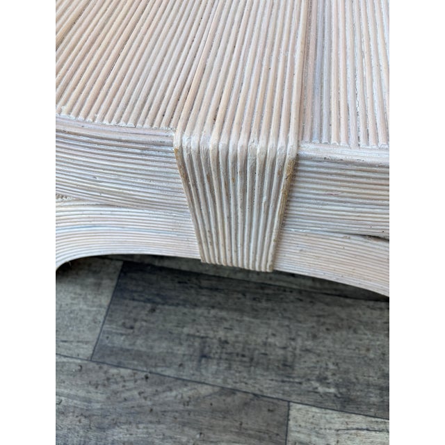 Wood Coastal Style Pencil Reed Coffe Table in the Betty Cobonpue Manner. Circa 1980's. For Sale - Image 7 of 17