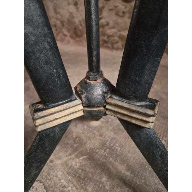 Metal Art Deco French Bistro Table with Rex Bakelite Top, 1940 For Sale - Image 7 of 18