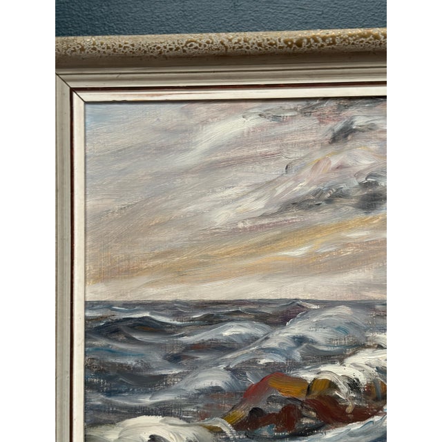 Holger Almquist, Sea, 1950s, Oil on Canvas, Framed For Sale - Image 8 of 18