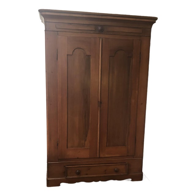 Late 19th Century Victorian Walnut Armoire For Sale